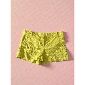 ANN TAYLOR LOFT Yellow Eyelet Shorts Size US 14